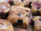 A photograph of summer berry squares
